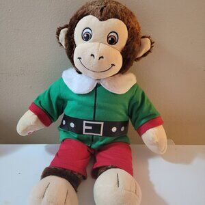 Build a Bear Monkey with Christmas outfit